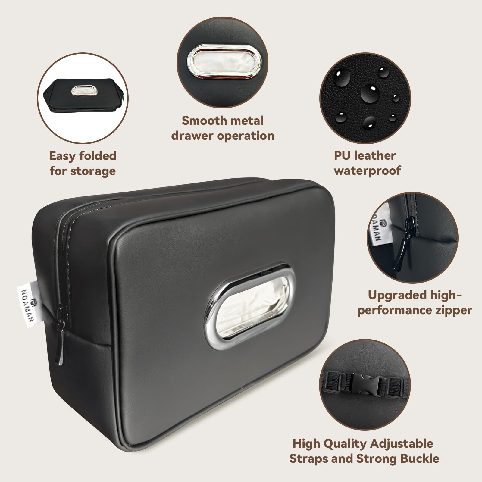 Tissue box cover fits 120-sheet Kleenex boxes, keeping tissues dry and ready.