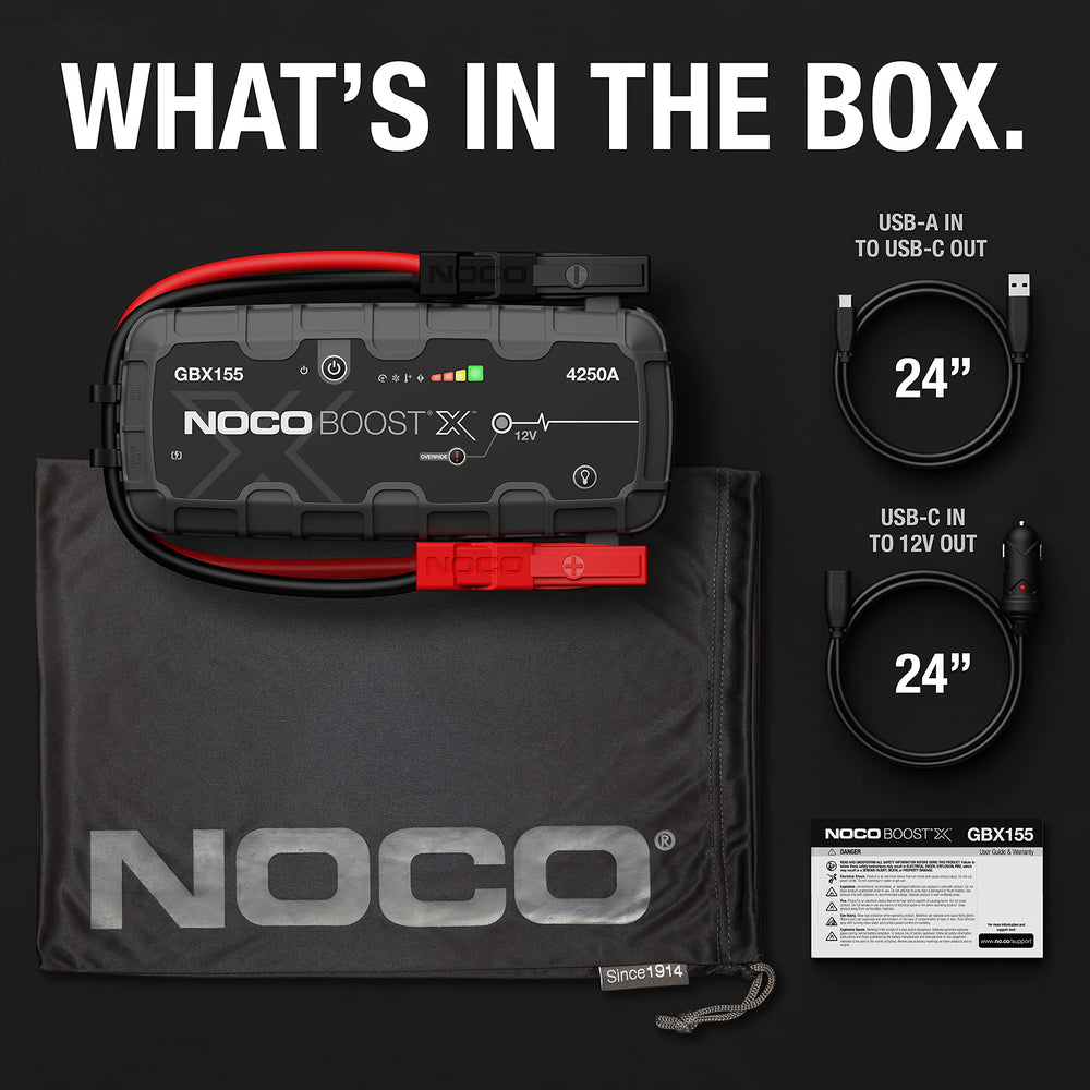 NOCO Boost X GBX155 compact design fits in a glovebox or trunk