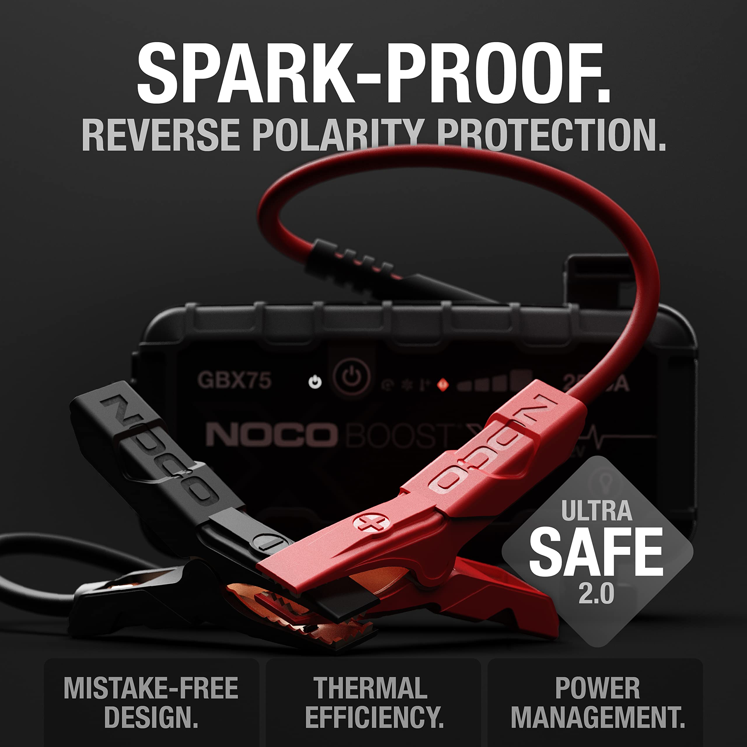 NOCO GBX75 compact design fits in a glovebox for everyday readiness