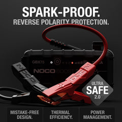 NOCO GBX75 compact design fits in a glovebox for everyday readiness