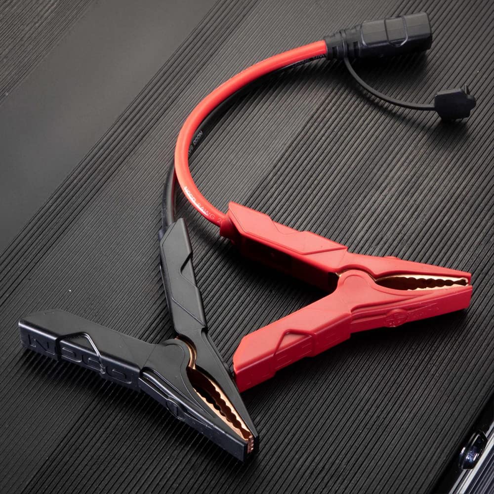 NOCO GBC003 needle-nose clamps reach tight terminals clearly.