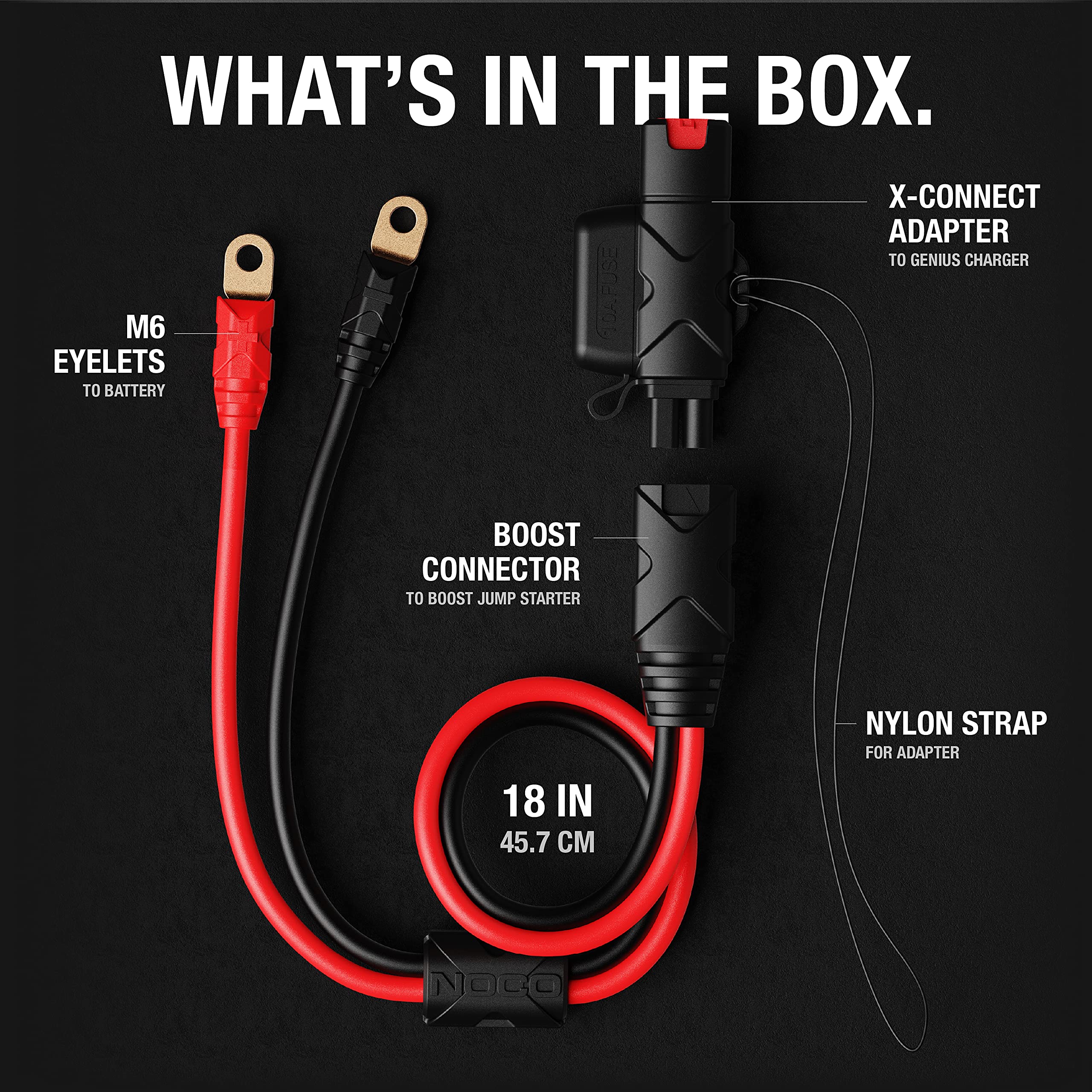 NOCO GBC007 easy swap for jump-starting or charging in one accessory.