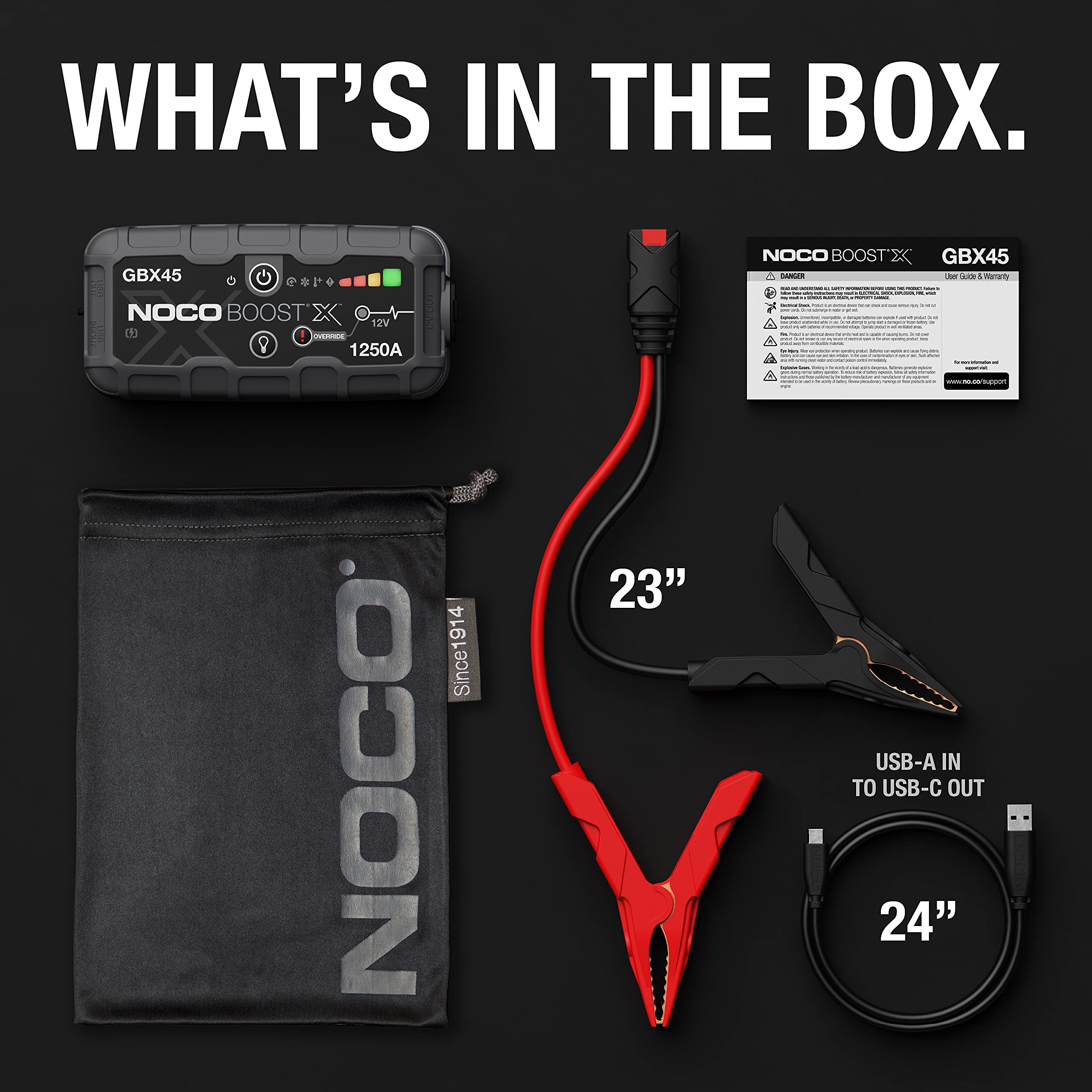 NOCO GBX45 engineered in USA for durable performance on the go.