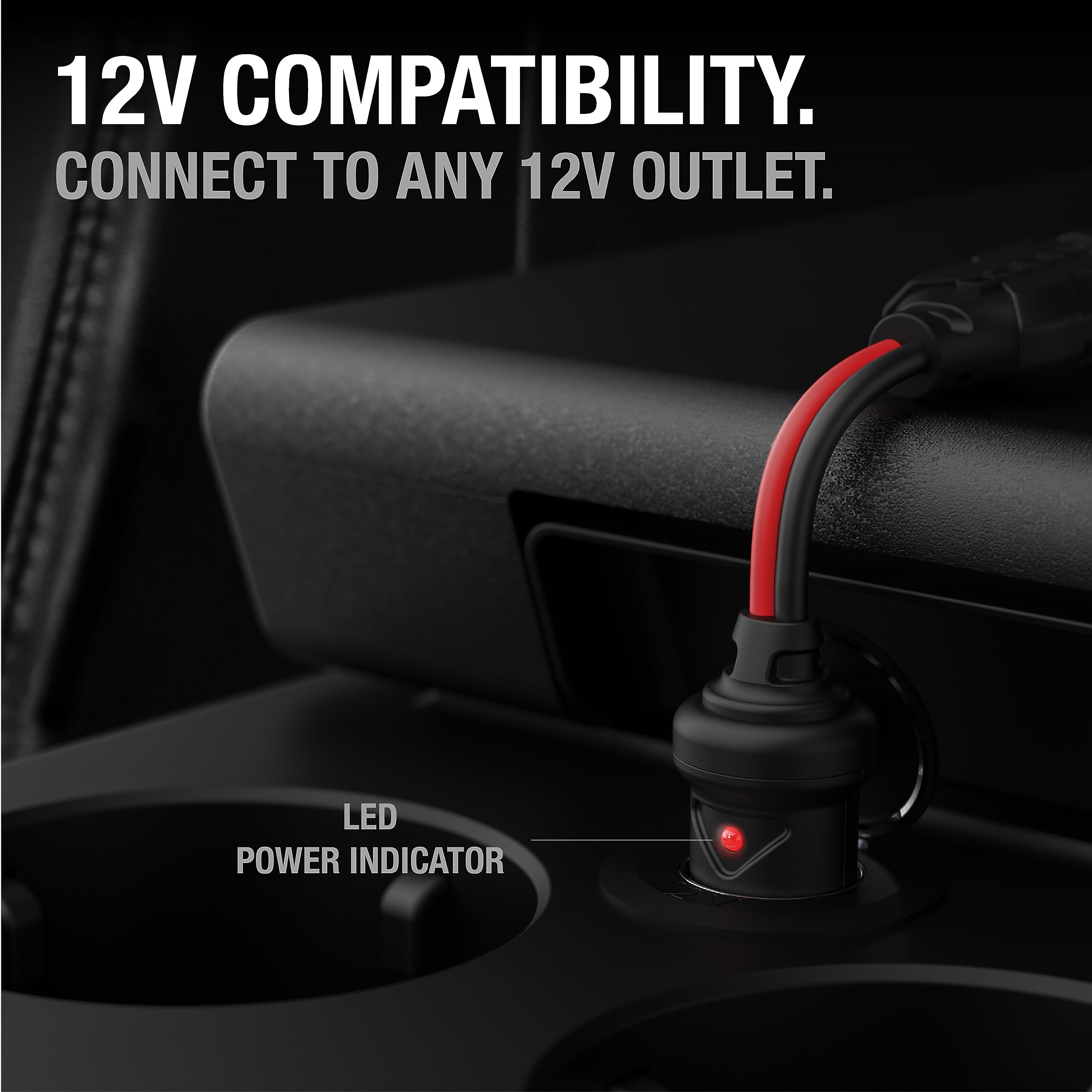 NOCO GC020 tire inflator setup using the splitter