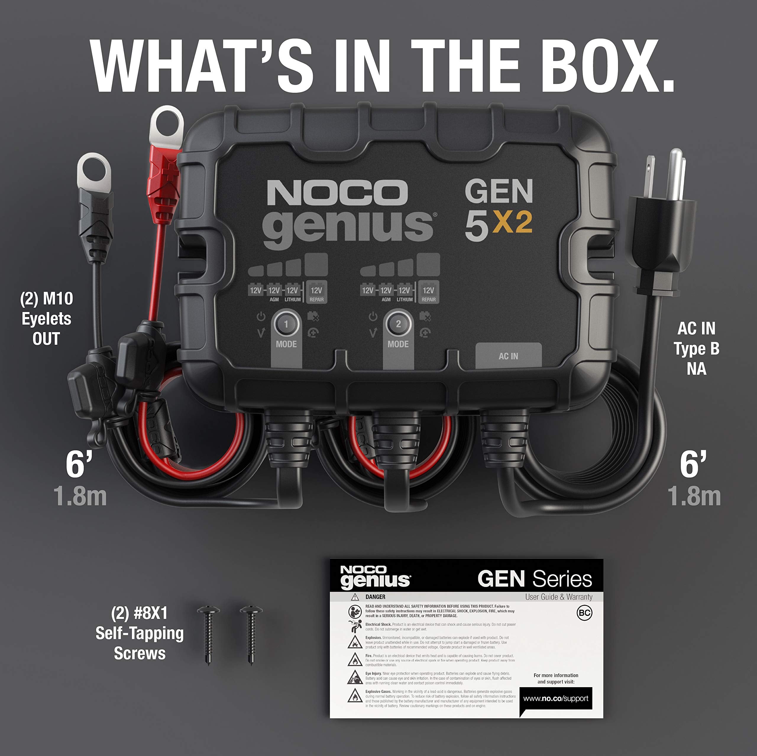 NOCO GEN5X2 anti-vibration backing reduces shock and noise