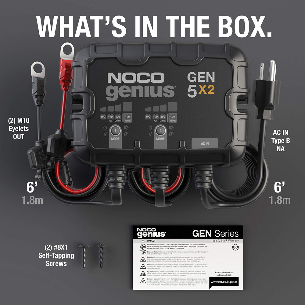 NOCO GEN5X2 anti-vibration backing reduces shock and noise