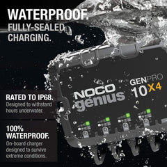 NOCO GenPro10X4 with DC cables included, ready to connect.