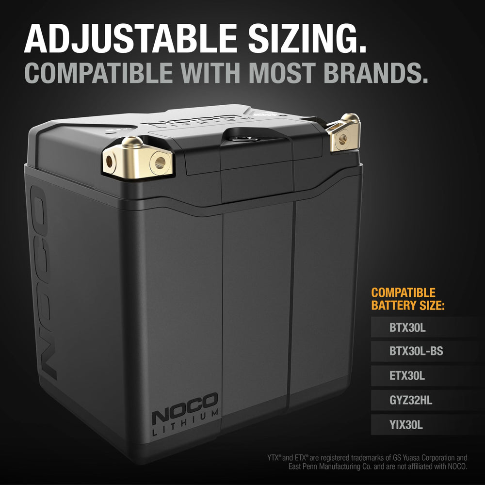 NOCO NLP30 vehicle installation demonstrates broad compatibility across powersports gear.