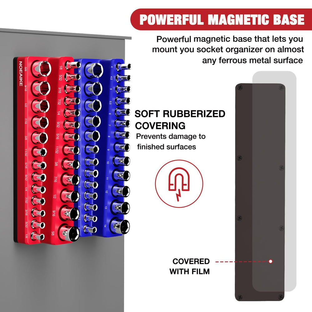NOEAIKE soft rubber base protects tools from scratches.
