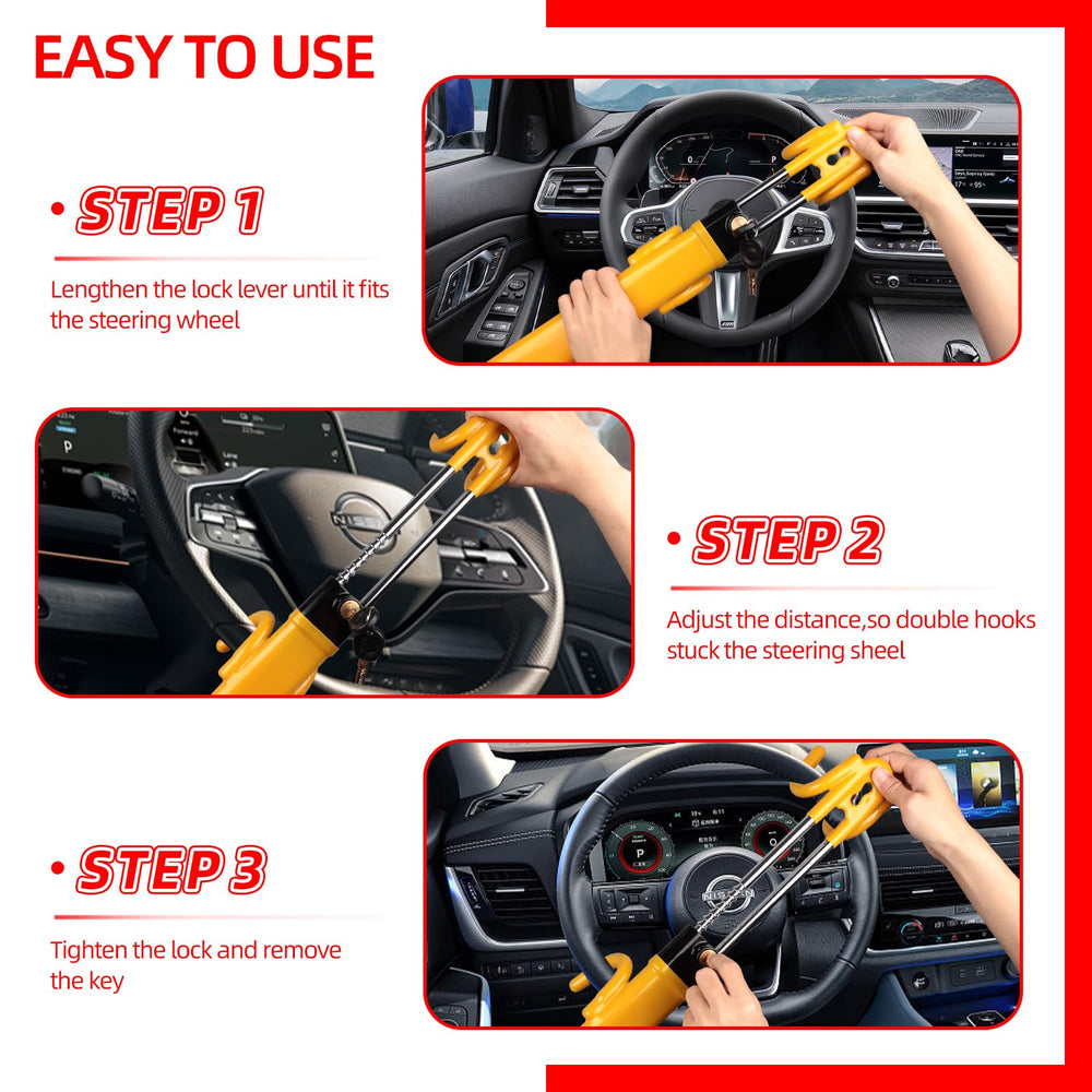 Two keys provide quick locking and convenient unlocking