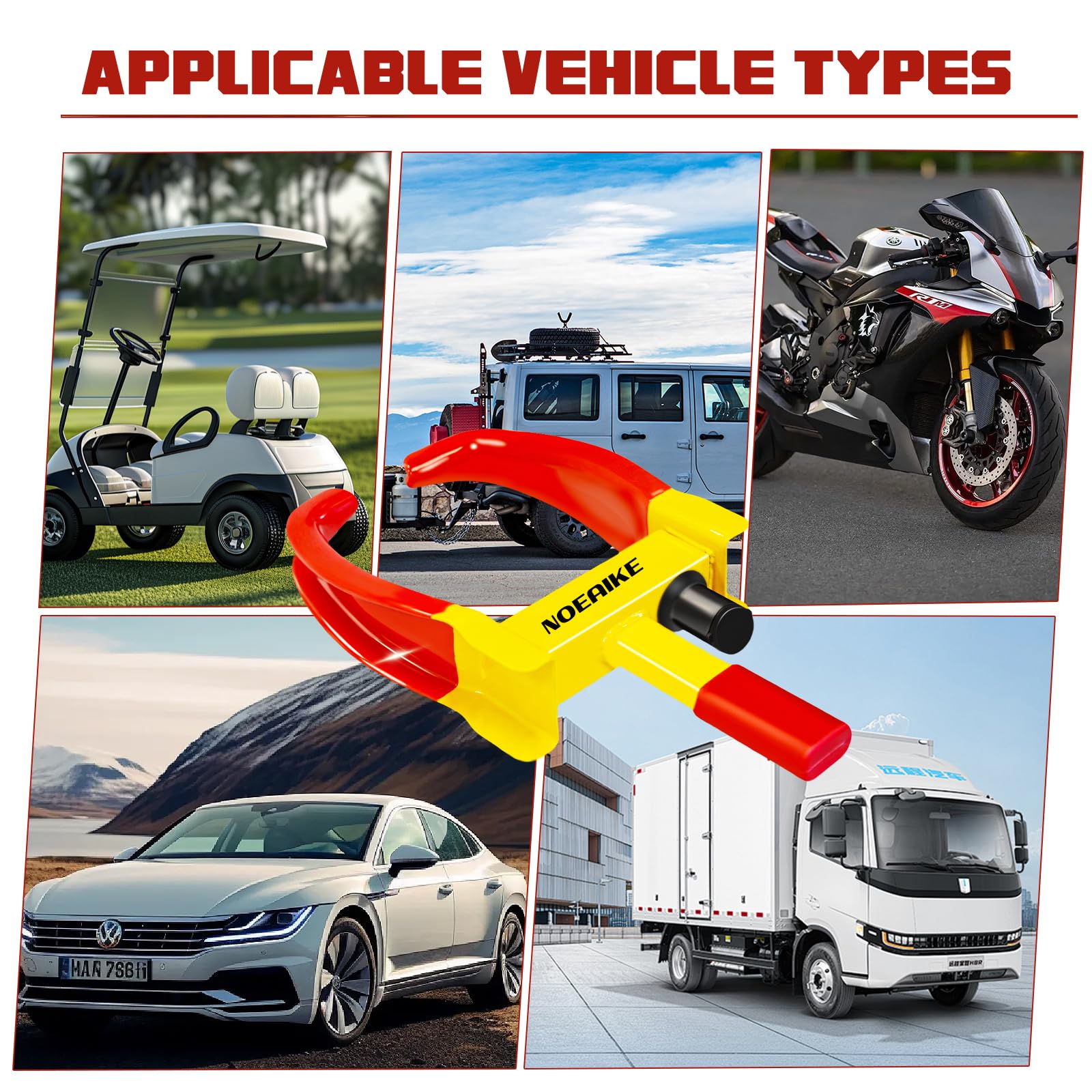 NOEAIKE Trailer Lock stored safely with durable steel construction