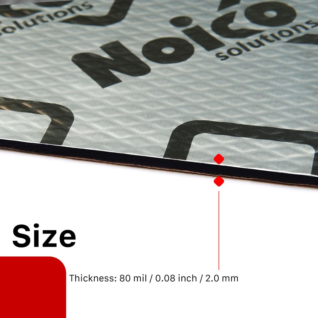 Closeup of Noico Pro foil showing the adhesive-assisted surface