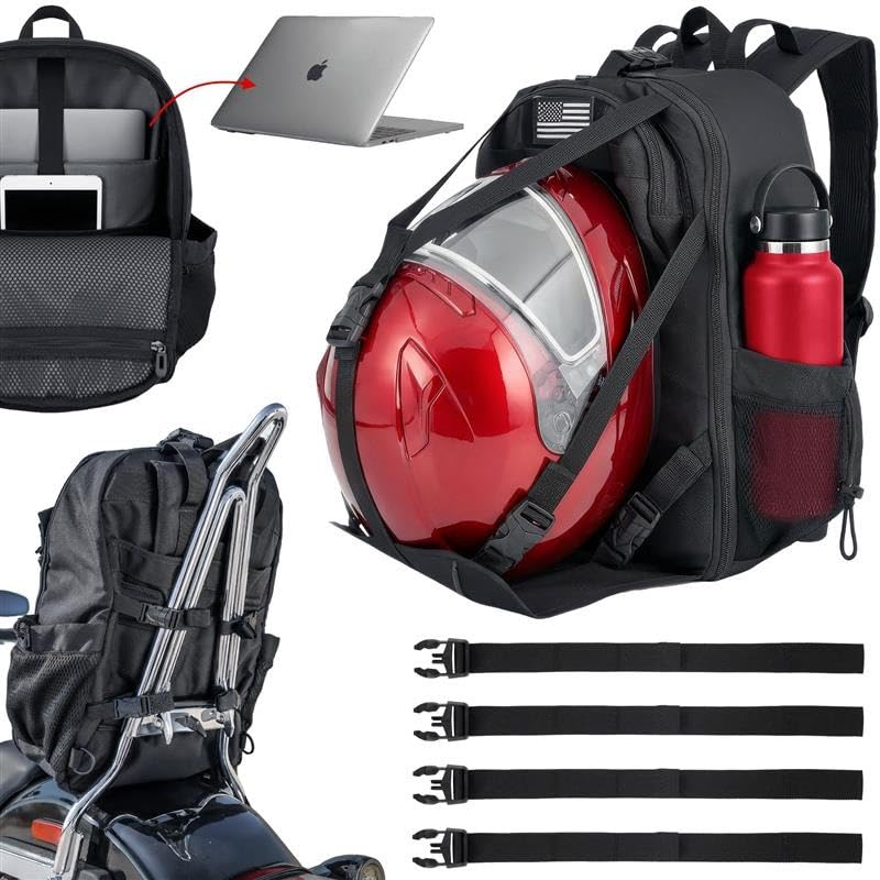 Nomad USA motorcycle backpack with helmet storage for secure transport