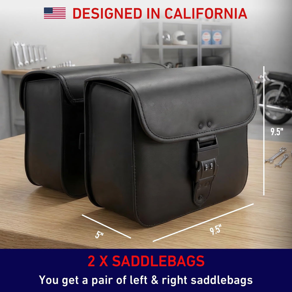 Nomad USA saddlebags interior liner preserves shape when loaded.