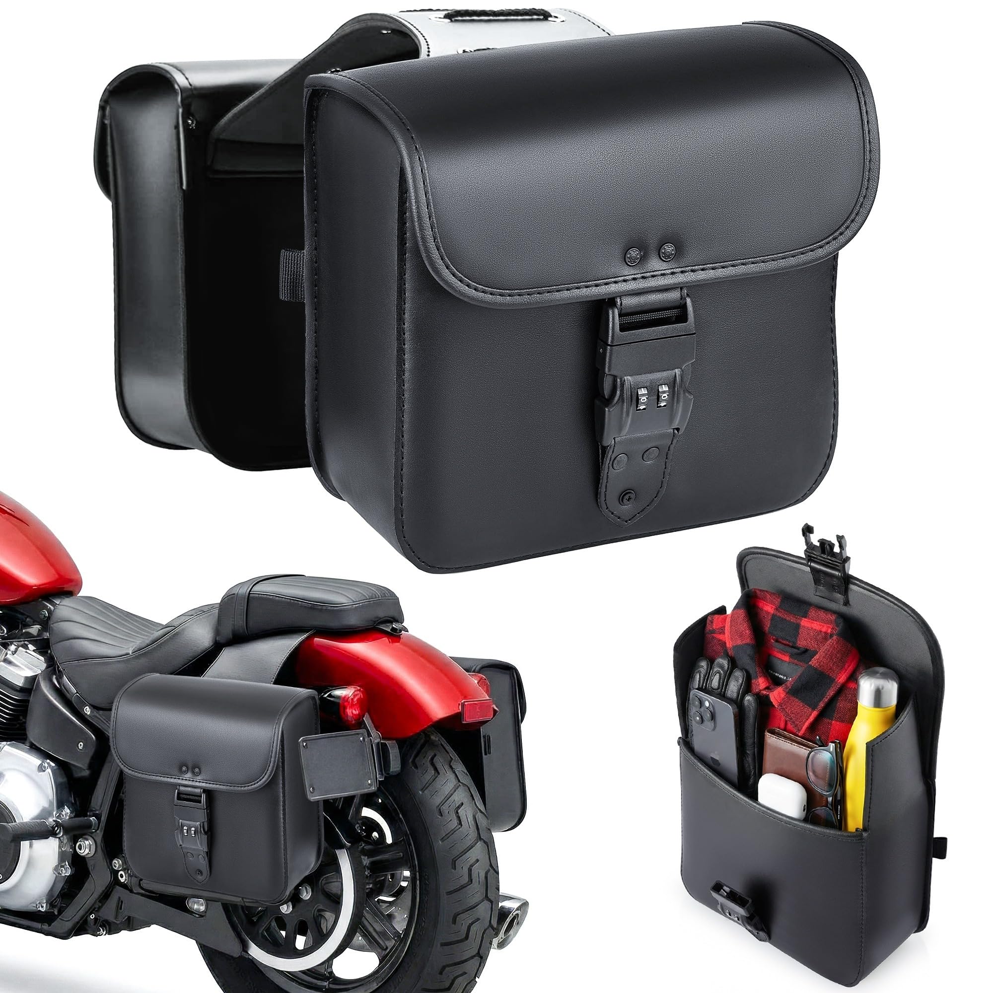 Nomad USA saddlebags side view 16L showing versatile capacity for longer rides.