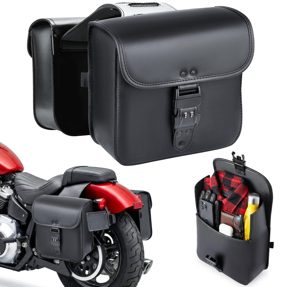 Nomad USA saddlebags side view 16L showing versatile capacity for longer rides.