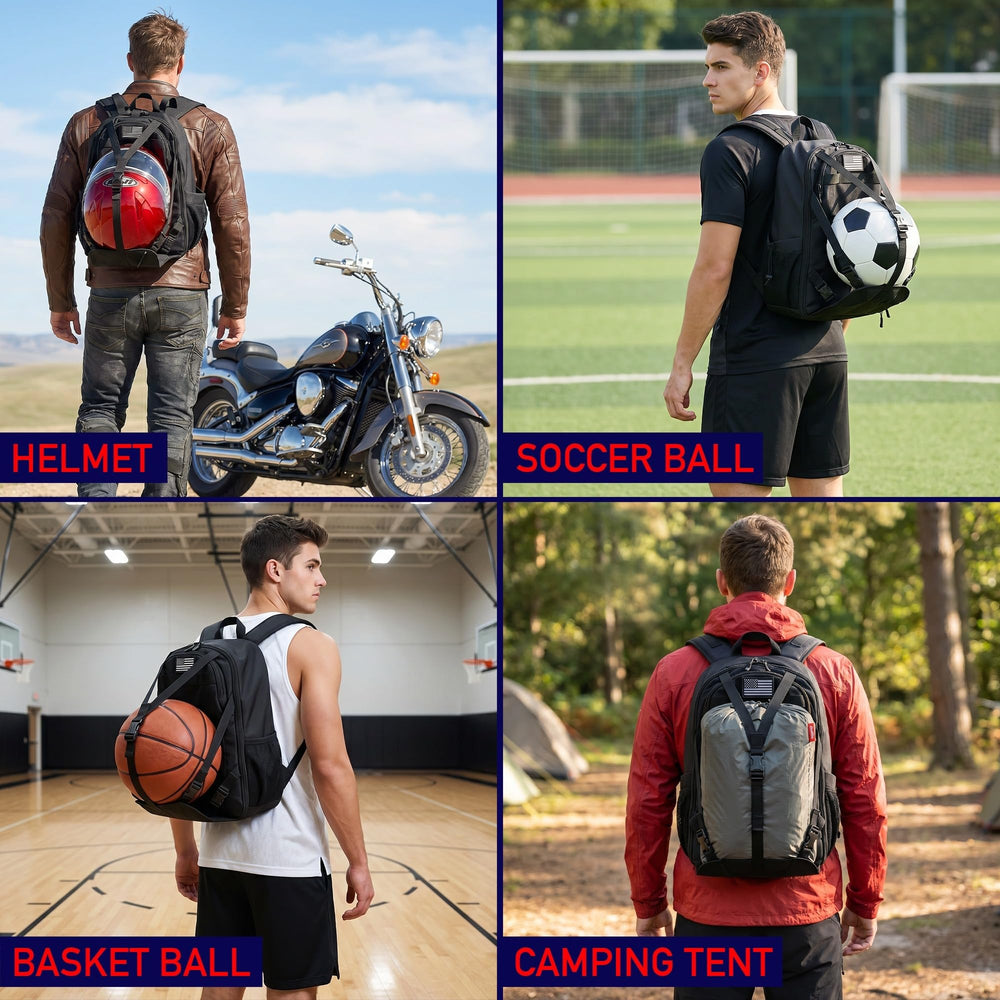 Nomad USA water-resistant travel backpack keeps contents protected in wet conditions