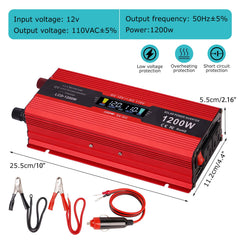 Nomal inverter with AC outlets powers laptops and small devices.