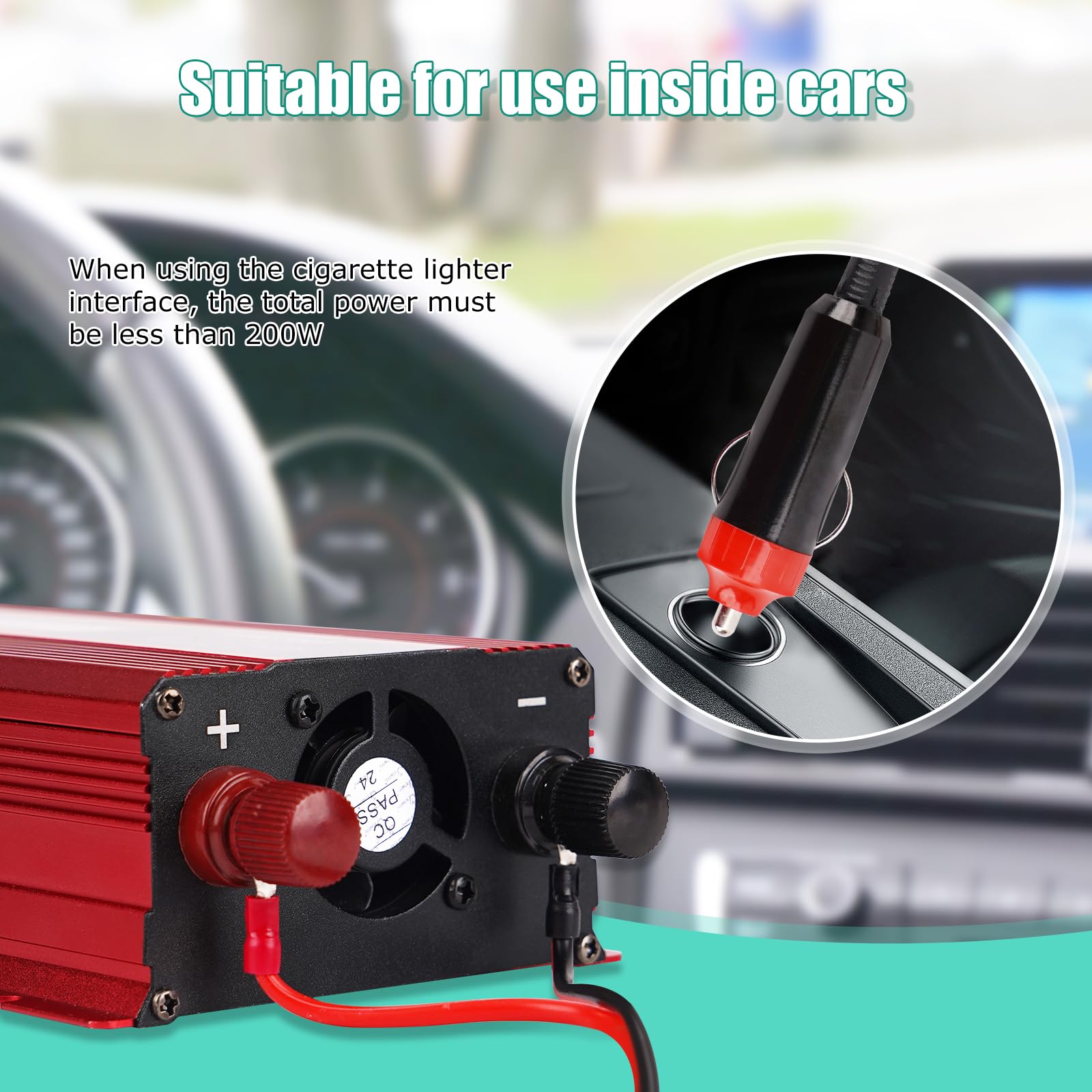 Nomal inverter protection system guards against overload and short circuits.
