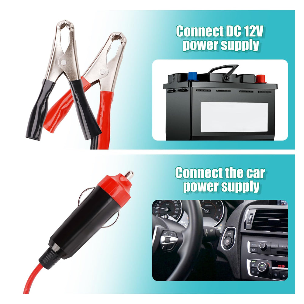 Nomal road-trip setup with LCD readout keeps you informed.