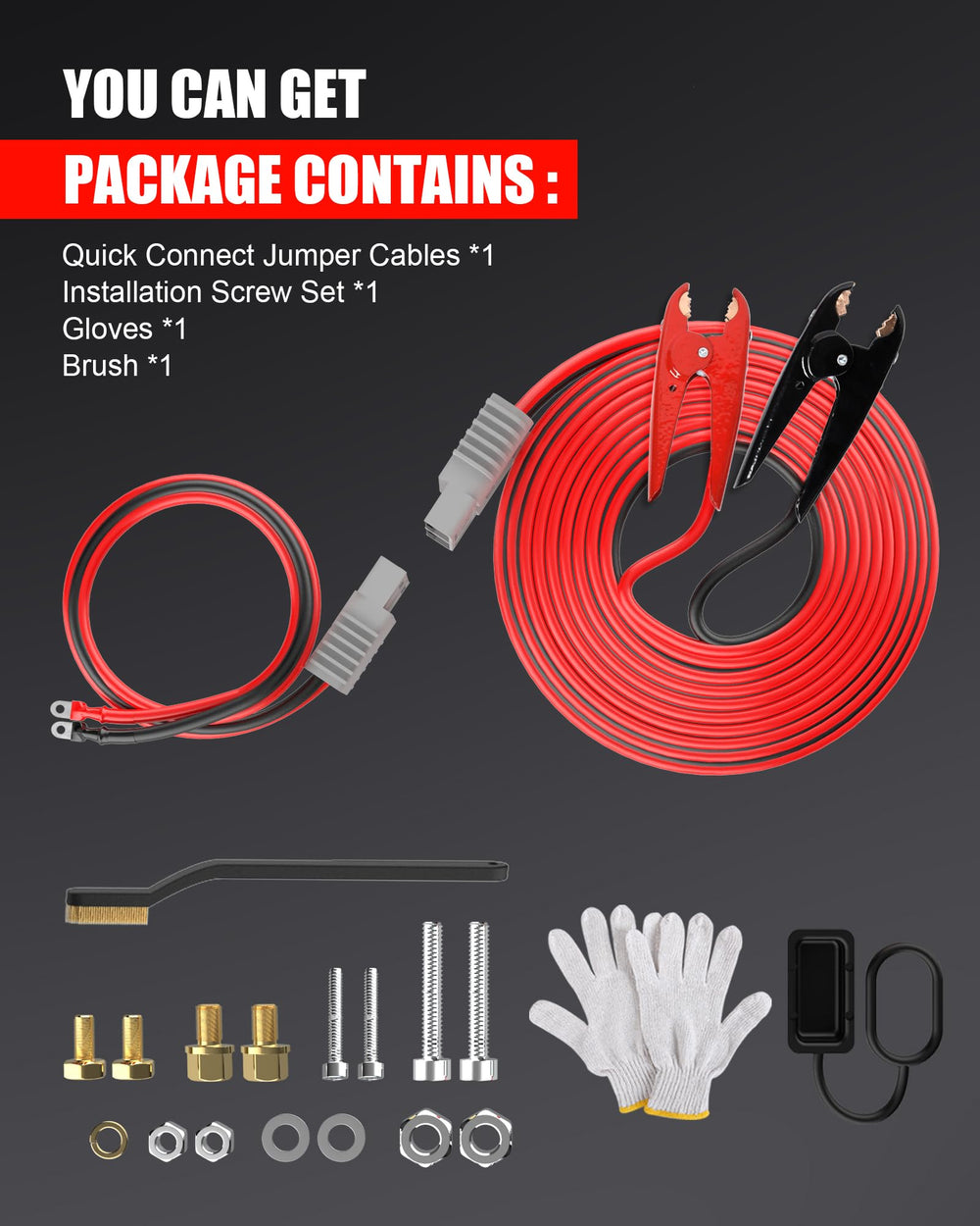 Noone included carry bag, gloves, and brush for tidy storage.