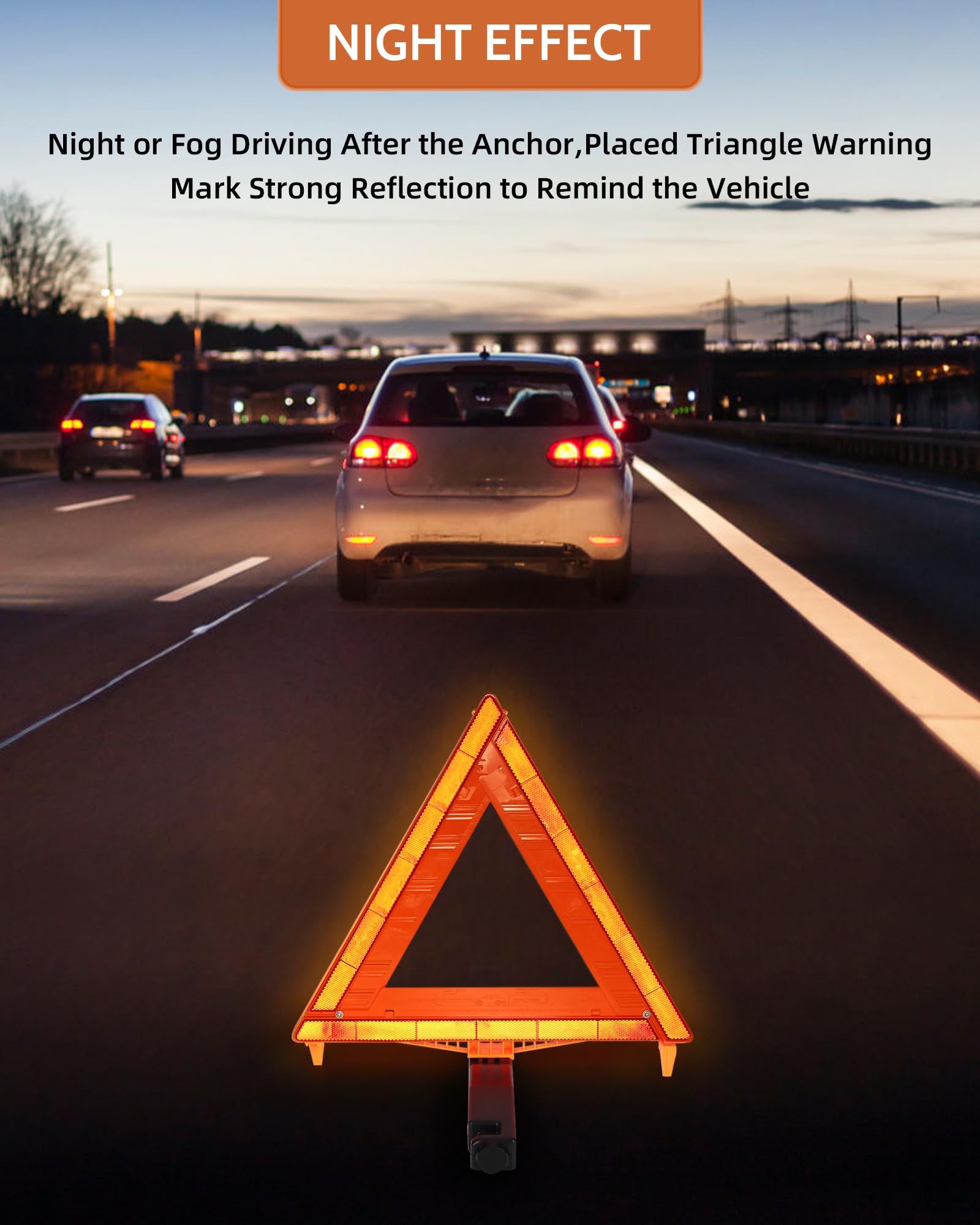 Noone Safety Triangles rotatable base with sand fill adds stability