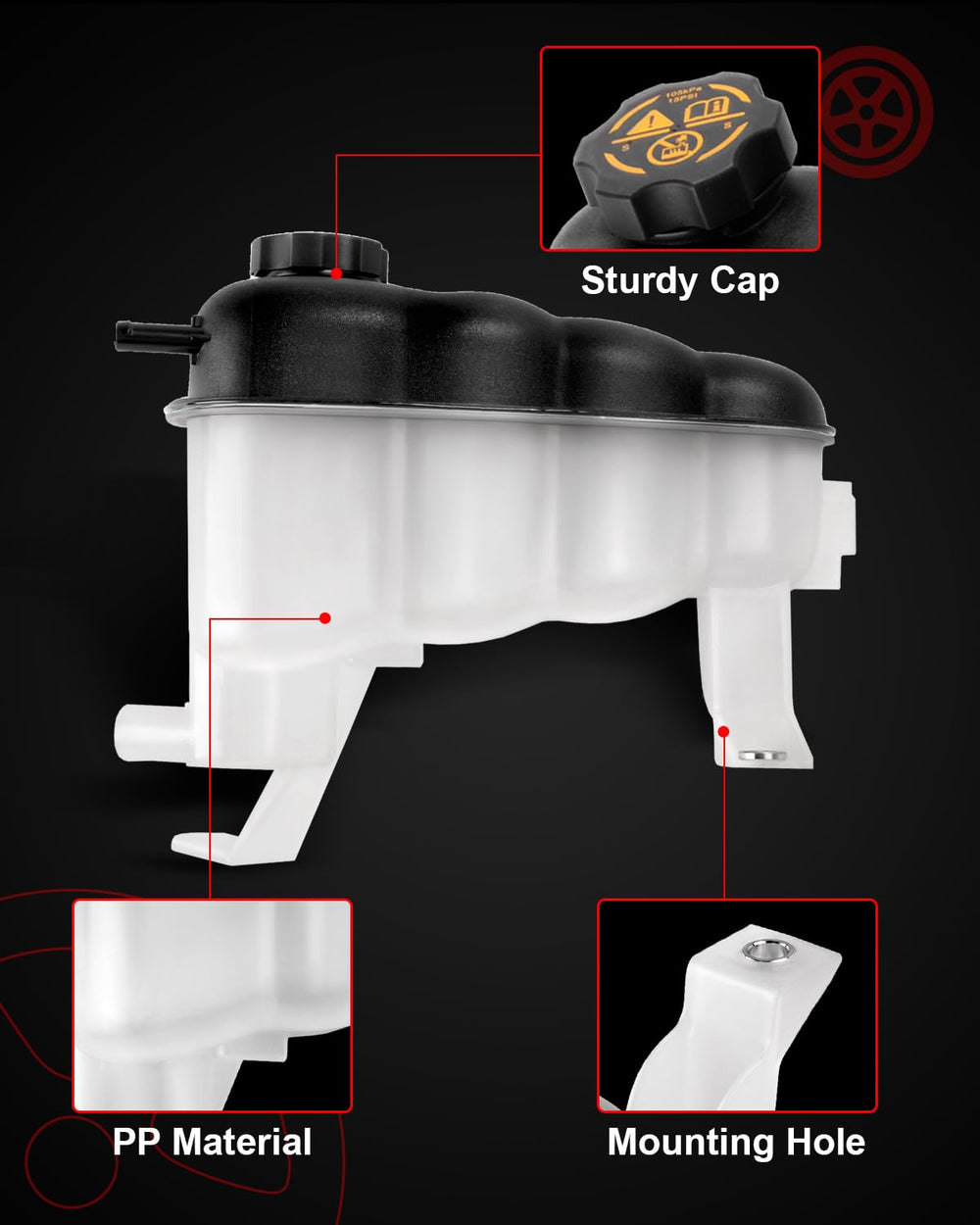 Close-up of NOOYEESMO cap seal indicating reliable performance during temperature changes.