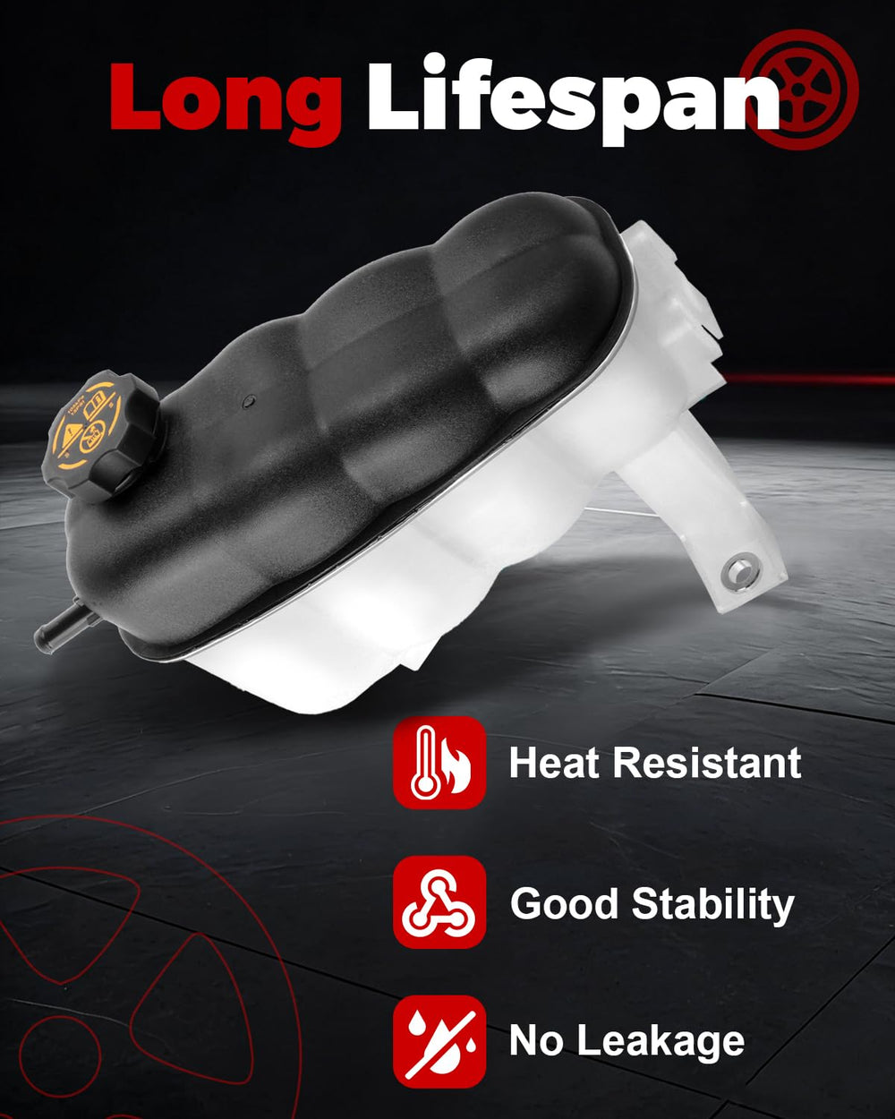 OEM-design NOOYEESMO reservoir matches GM model applications for a clean look.