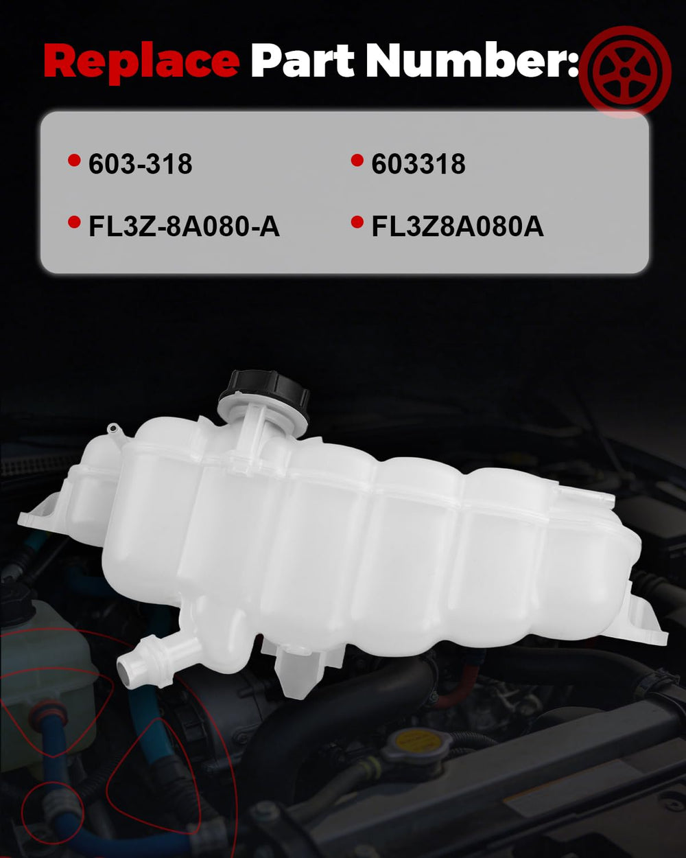 NOOYEESMO 603-318 side view illustrating compact design for tight engine bays
