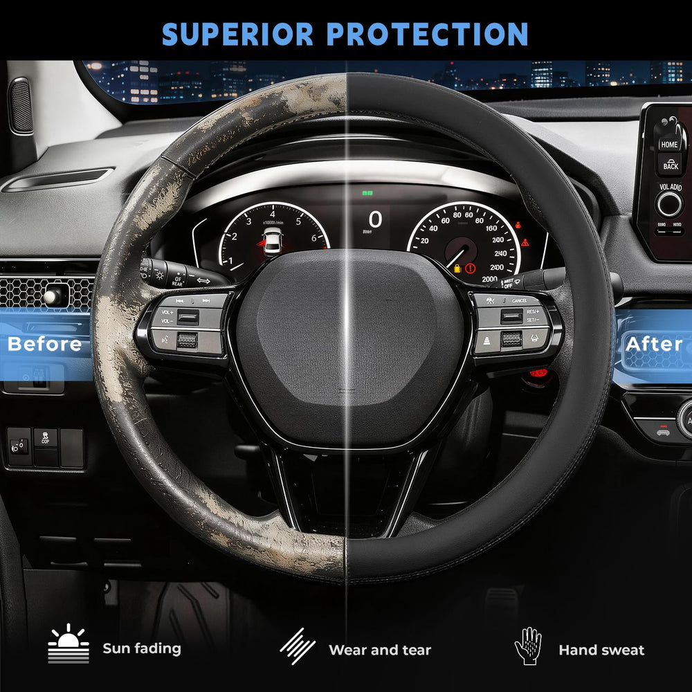 Noplkdss steering wheel cover interior protection guards against scratches and sun fading