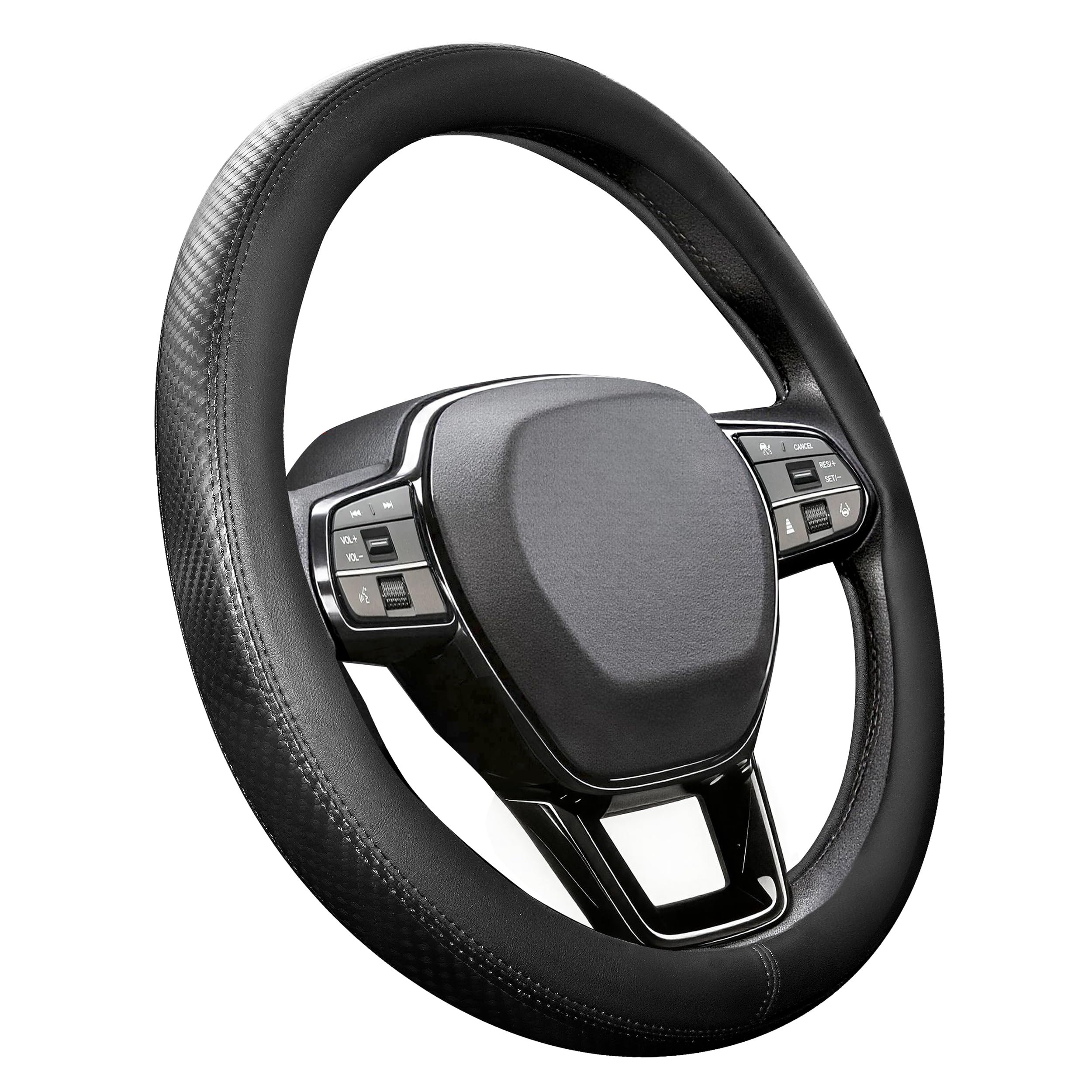 Noplkdss steering wheel cover napa leather closeup shows soft touch texture