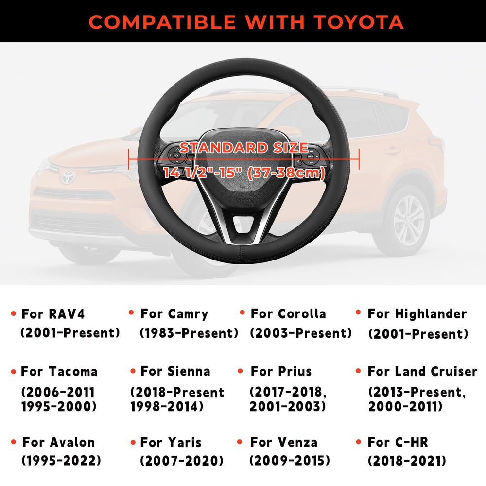 Noplkdss steering cover fits Toyota models with broad compatibility and secure control.