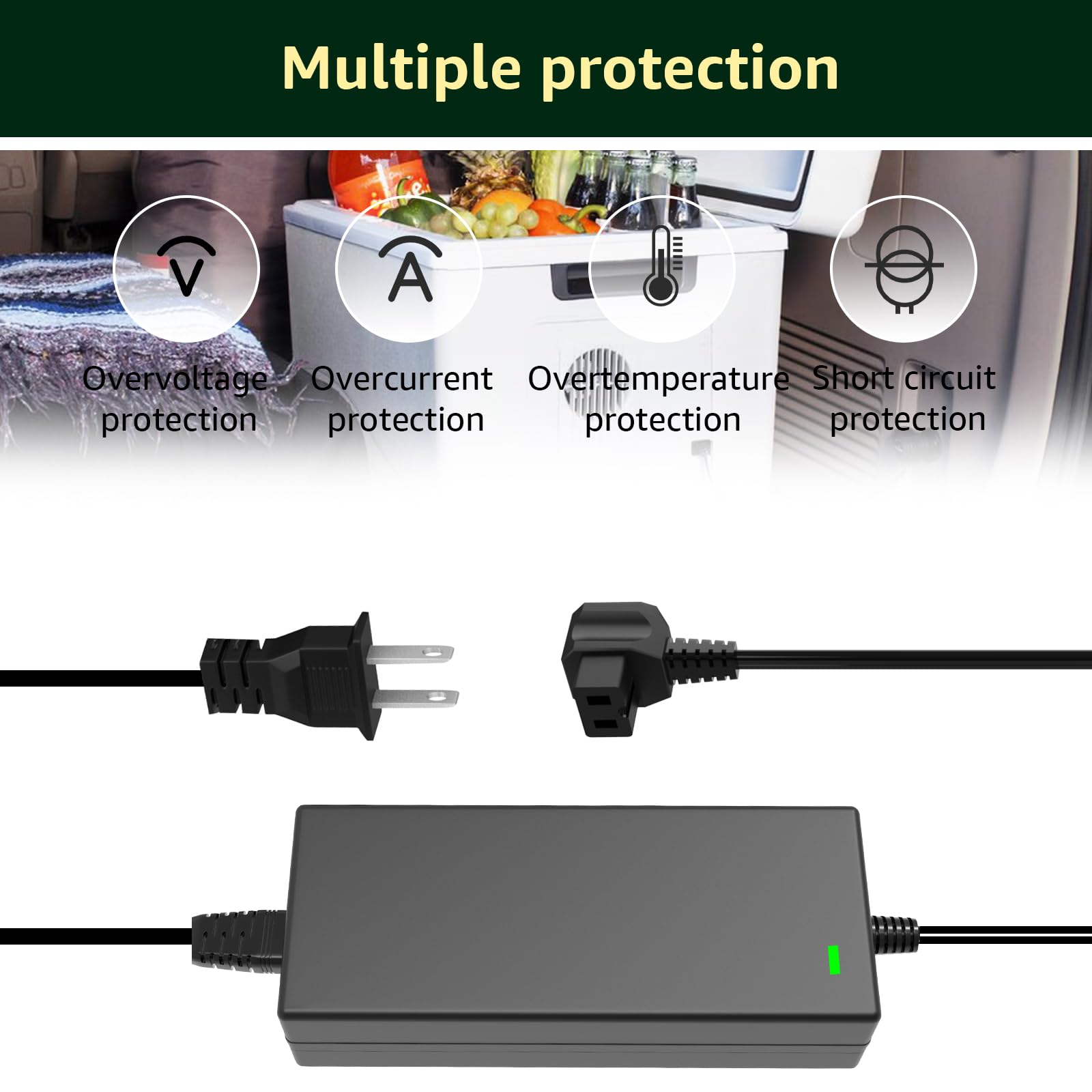 Norward power cord for ARB fridge provides durable, continuous car cooling power