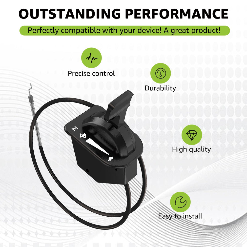 Norward throttle cable compatible with Cub Cadet LT46 and LT50 models.