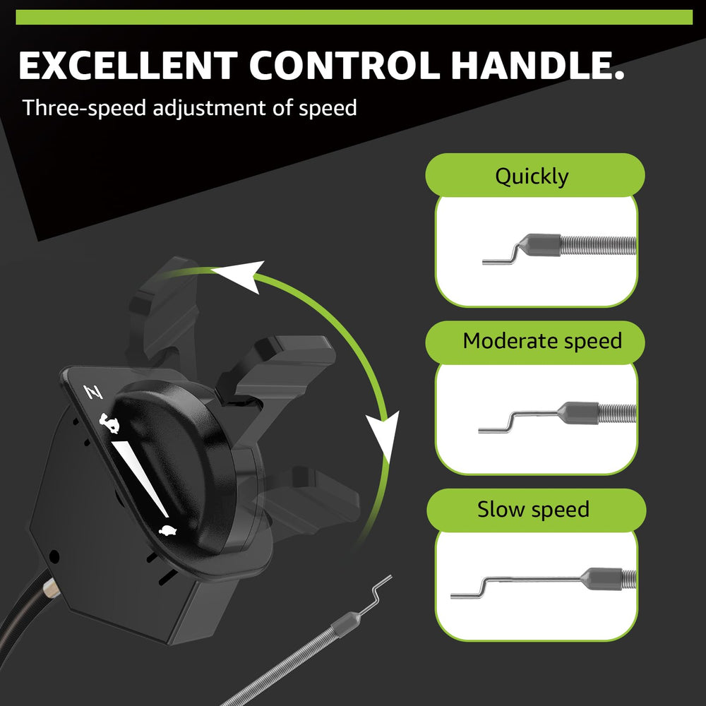 Norward throttle cable in use on a lawn tractor showing smooth throttle response.