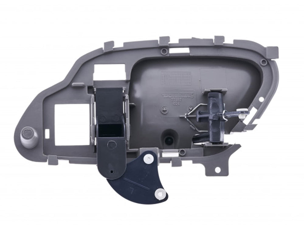 Not OEM driver-side door handle gray detail shot highlights single-piece construction