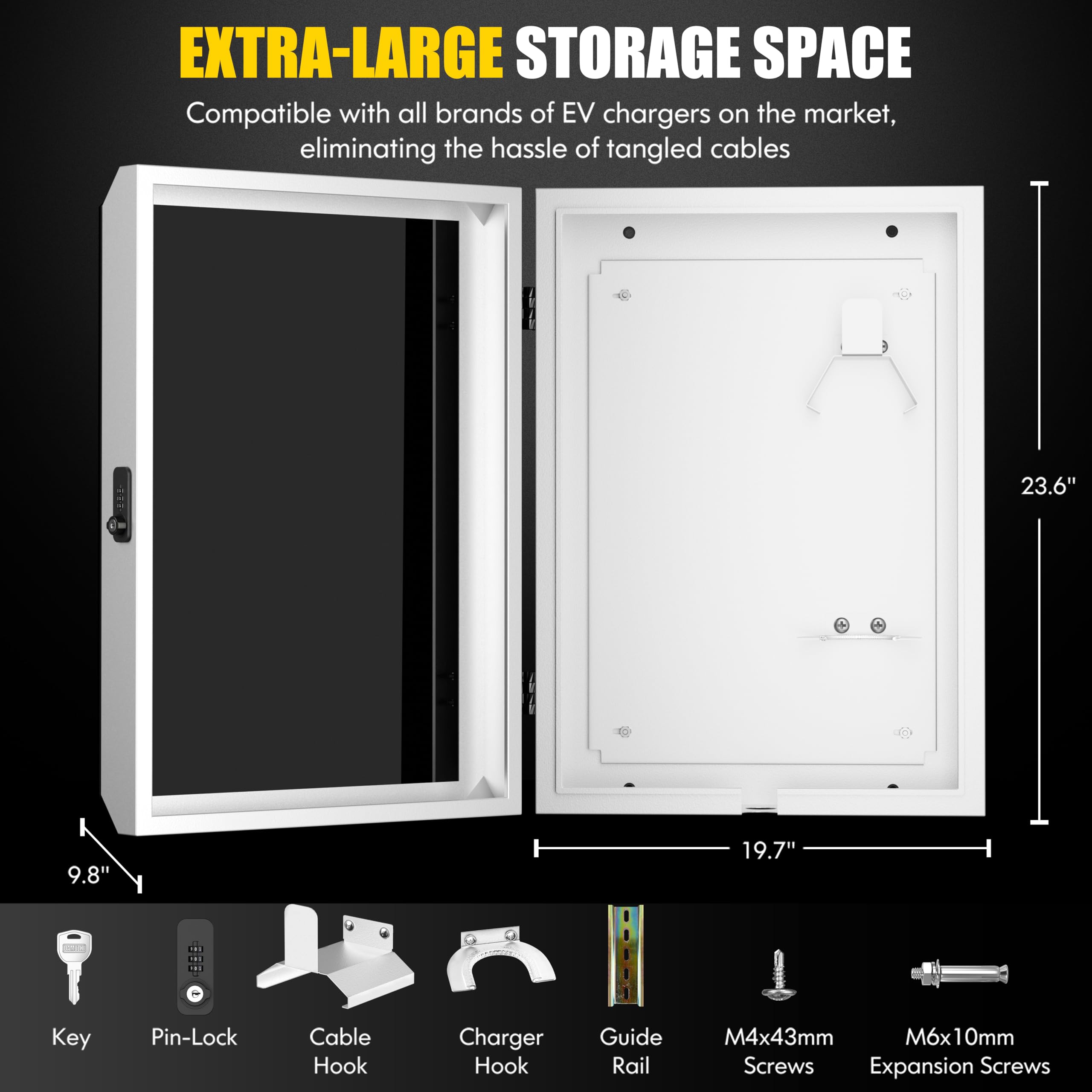 NOTASA dual-lock security system keeps chargers safe in outdoor environments.