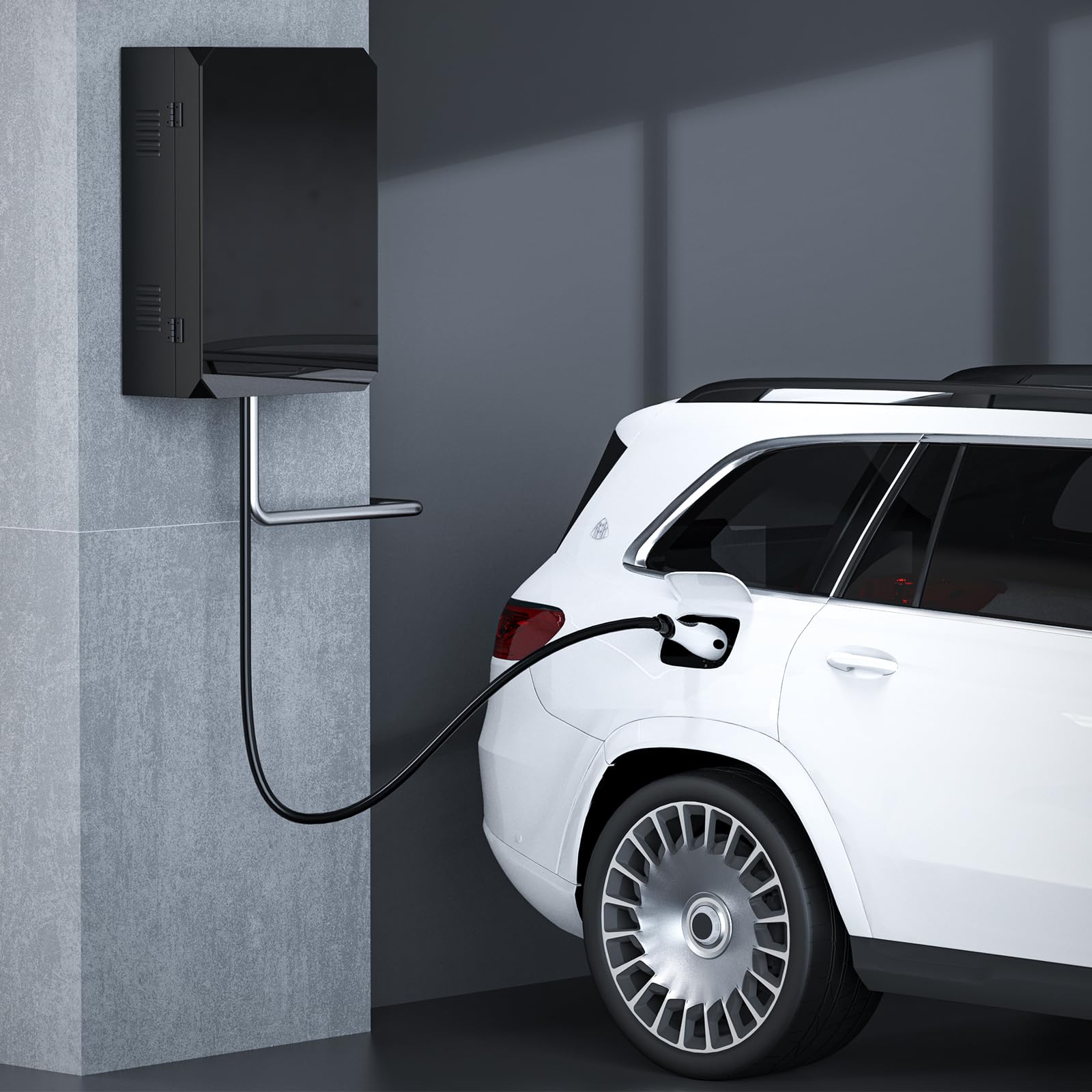 NOTASA universal compatibility showing Tesla and other EV chargers fitting securely