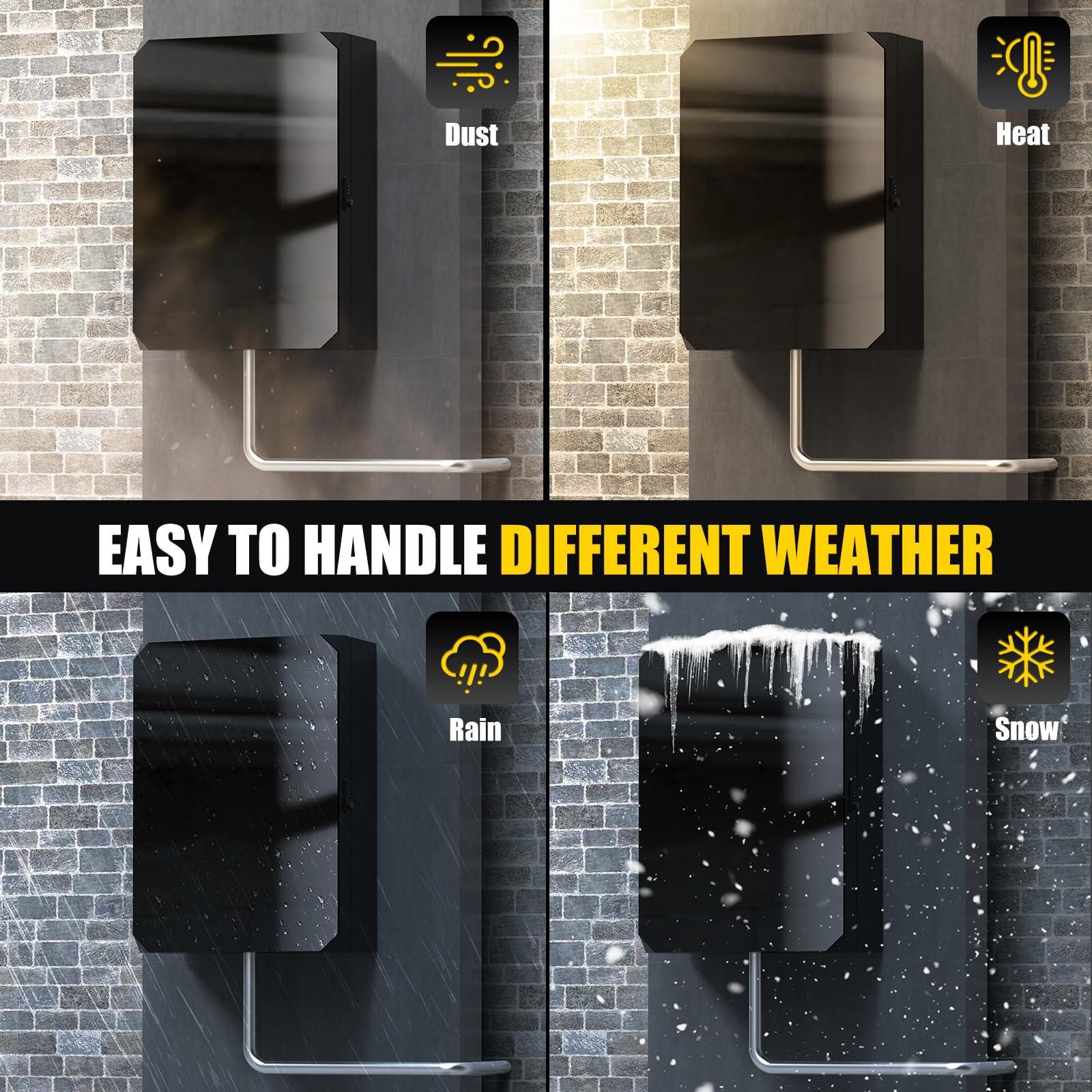 NOTASA wall-mount charger box with pre-drilled holes for quick installation