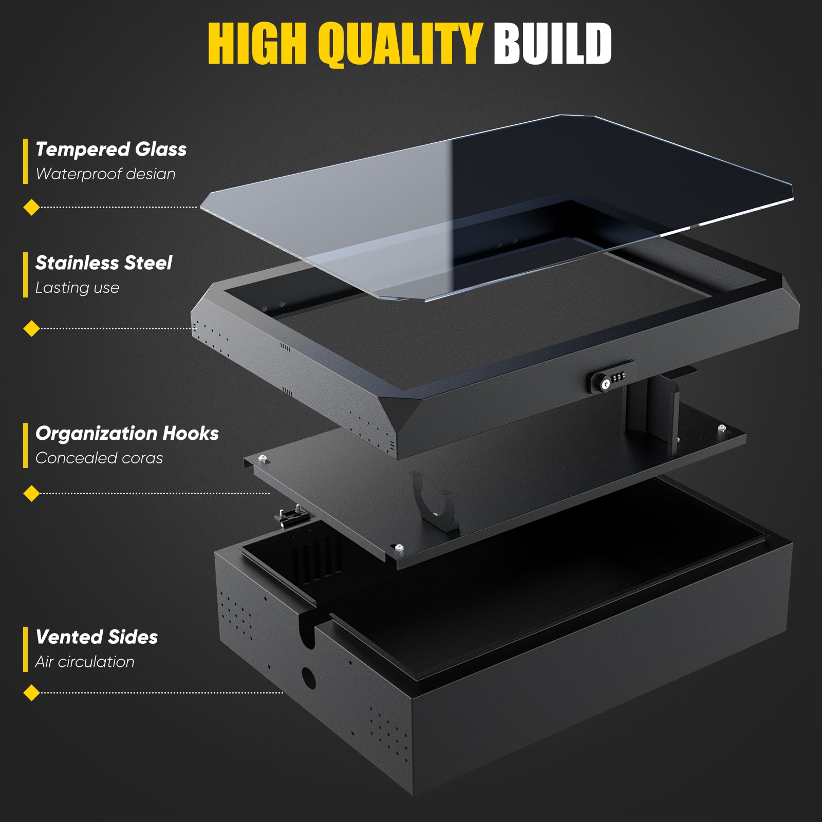 NOTASA weatherproof charger box shielding charger from rain and dust