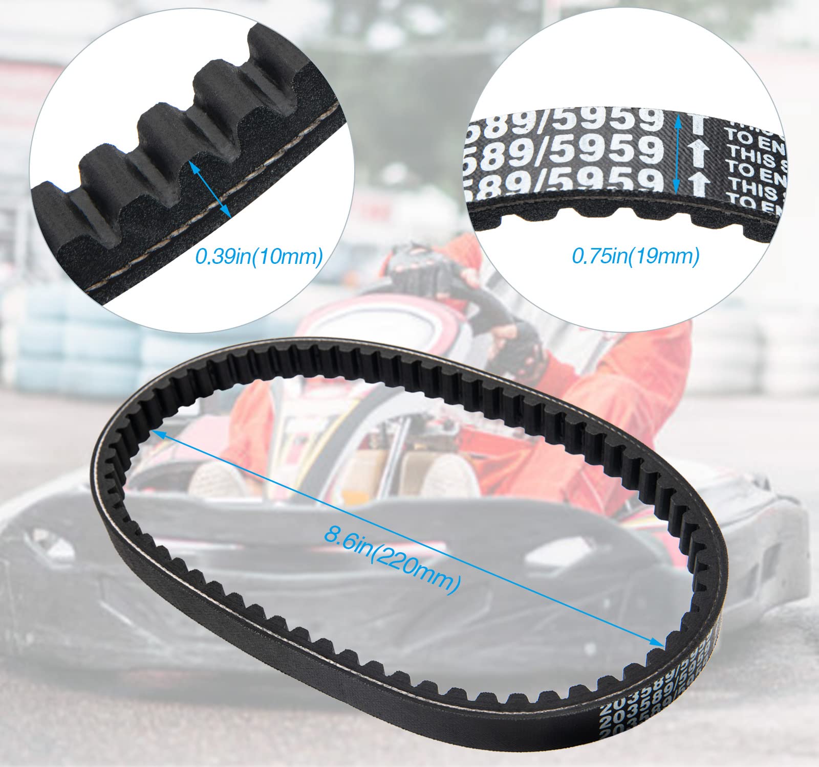 NOTETOUPT three-pack belts displayed for easy replacement and stock readiness.