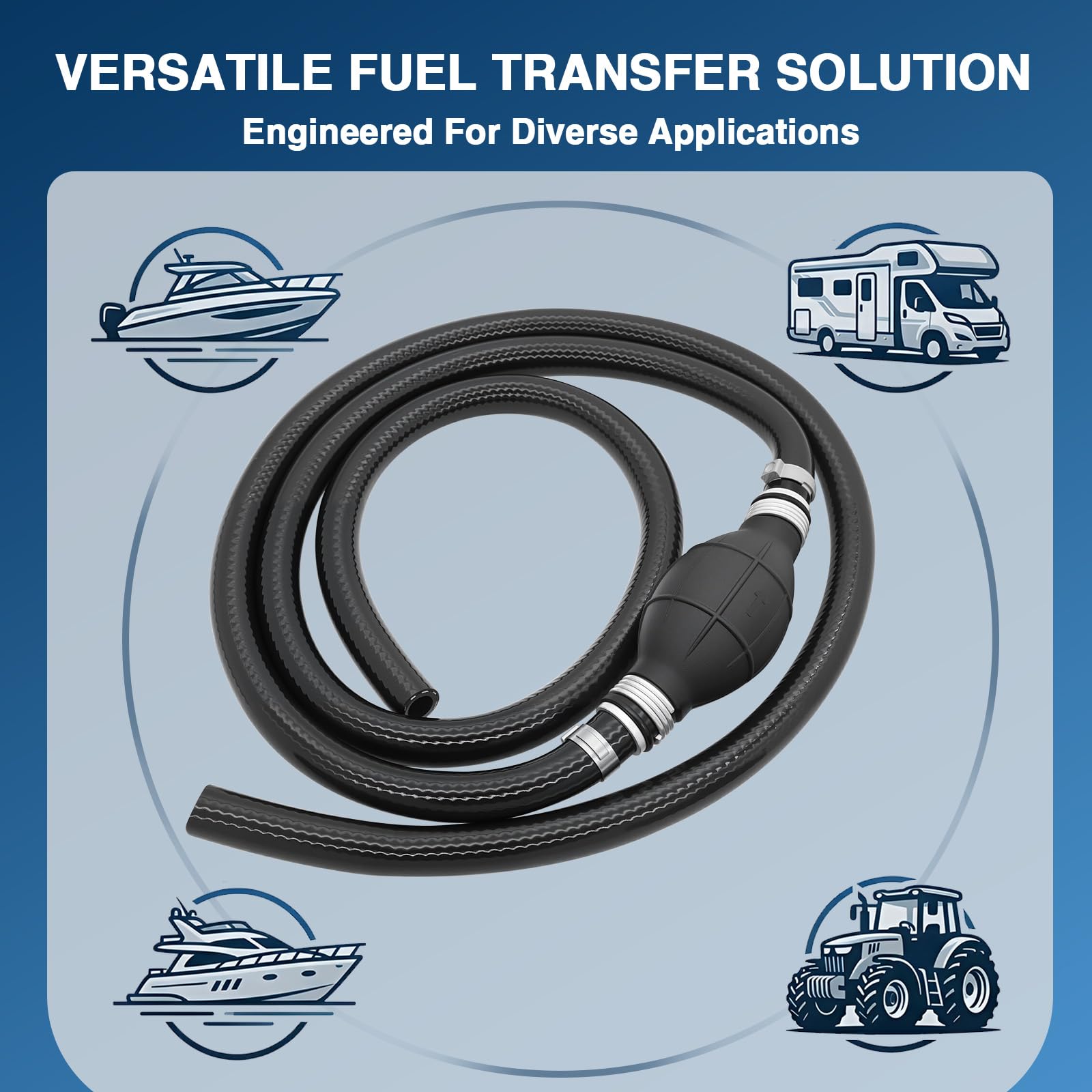 NOTETOUPT 6ft fuel line length covers boats and RVs