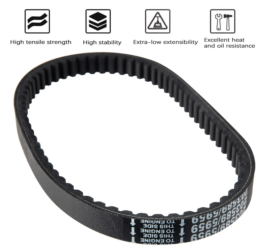 NOTETOUPT torque-converter belt in use on go-kart drivetrain.