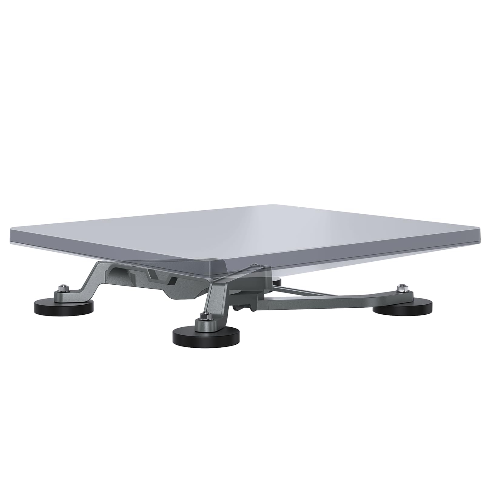 NovaKits Starlink Mini magnetic car mount on roof for secure travel connectivity.