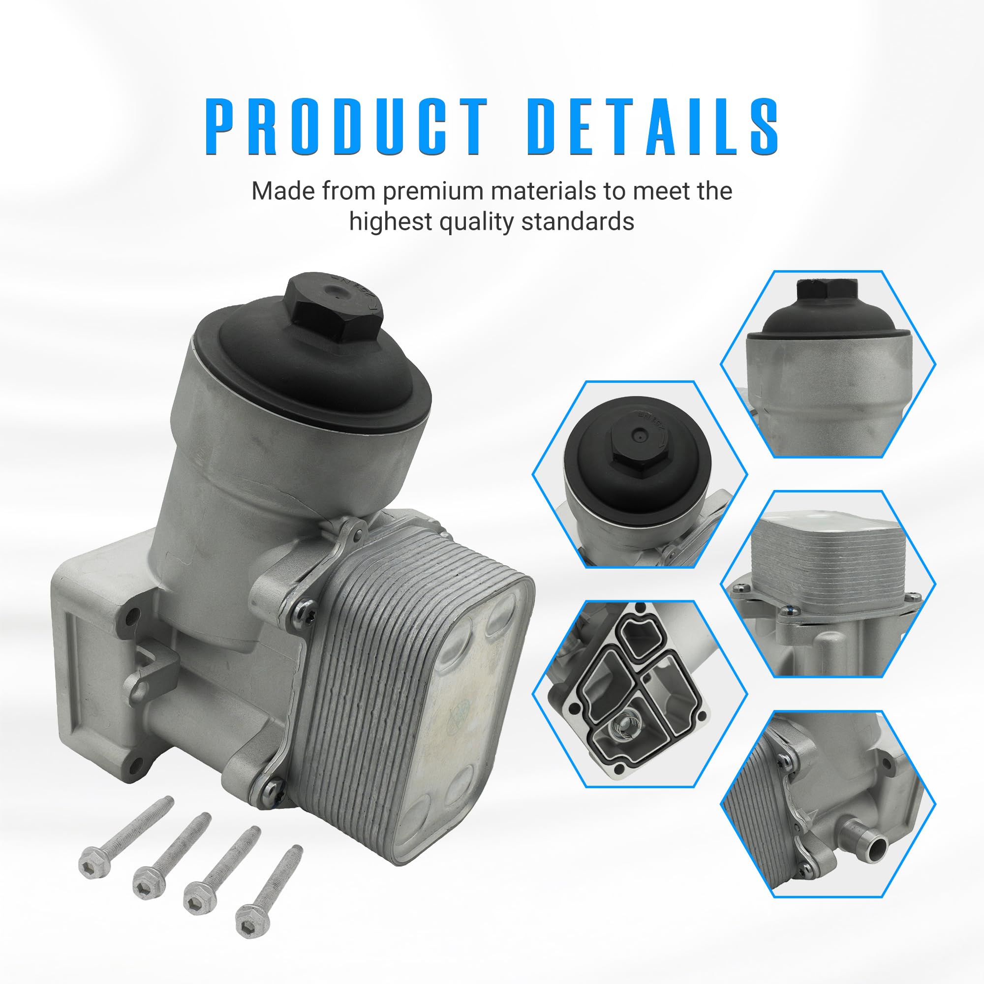 NOVAPARTS gasket-installed housing highlights seal integrity for leak prevention.