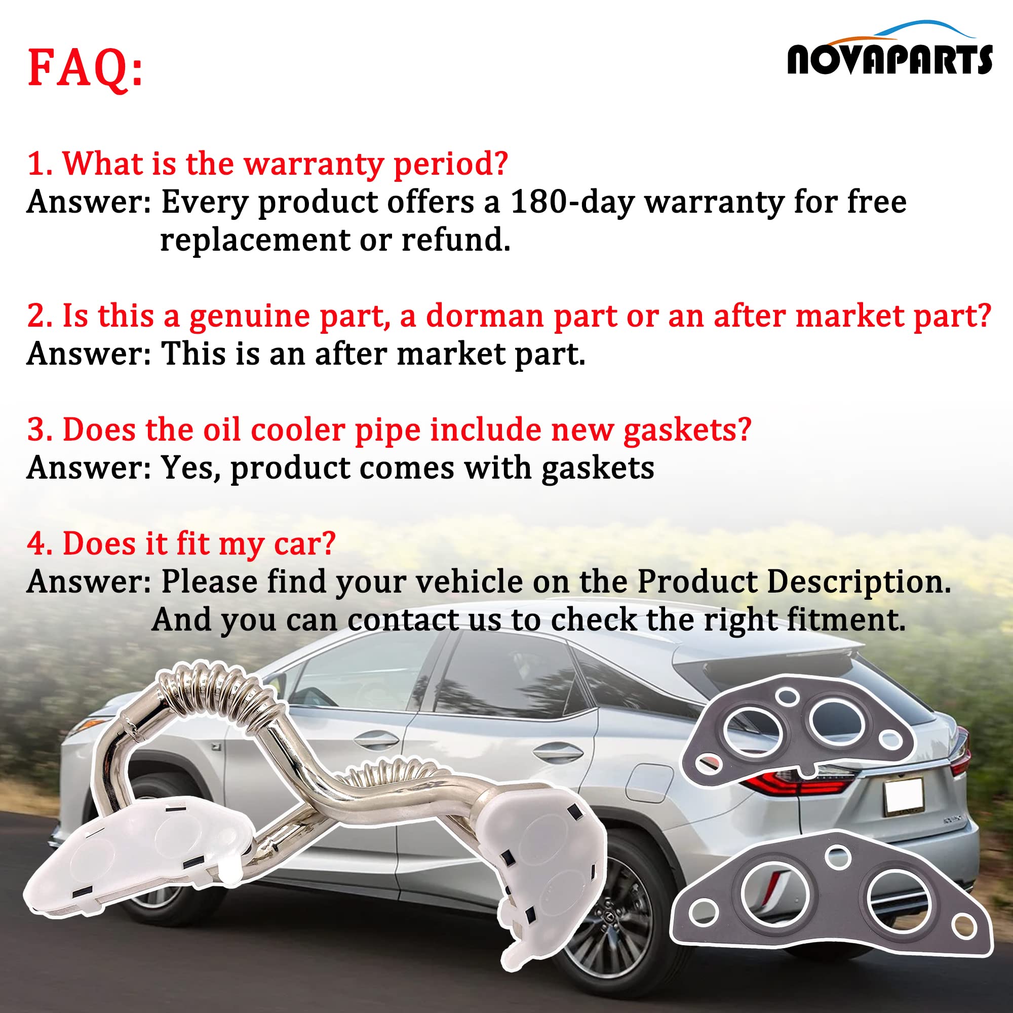 NOVAPARTS compatible with Lexus RX350 and RX450h for smooth oil flow