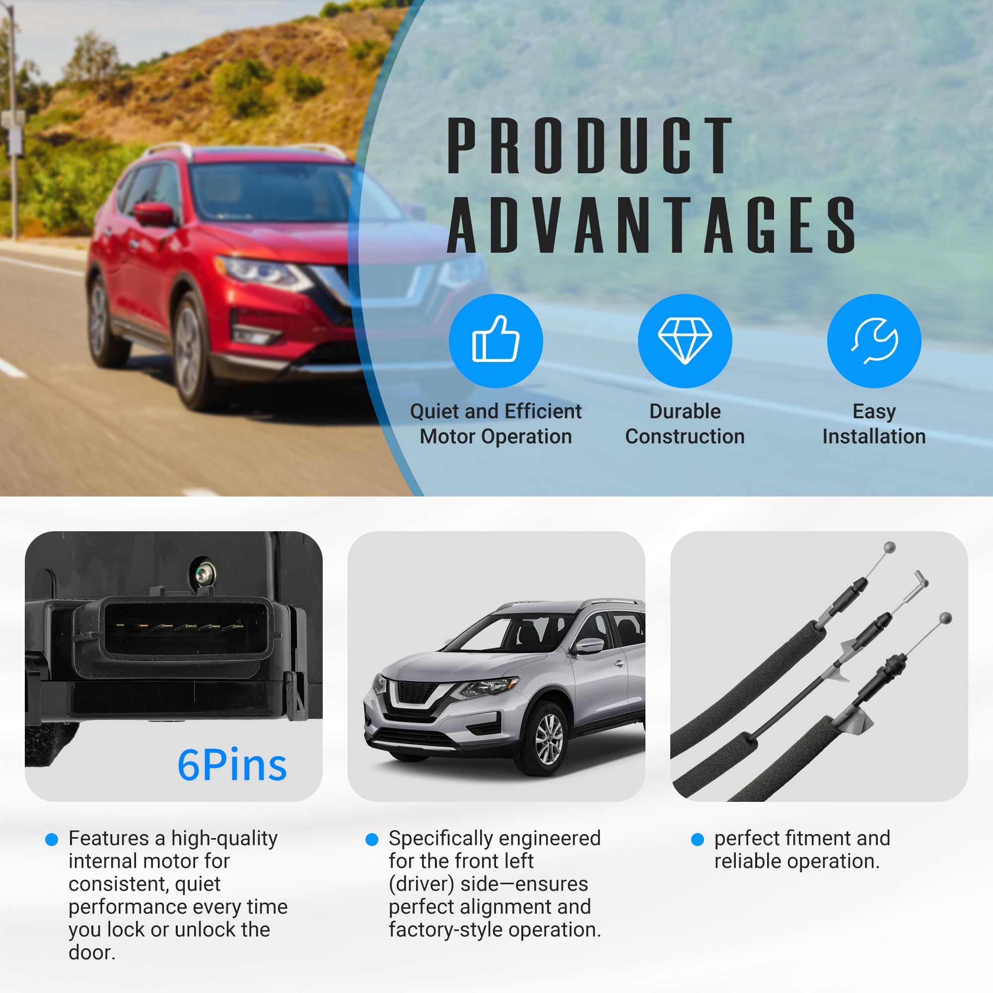 NOVAPARTS intelligent key door lock actuator supports smooth entry