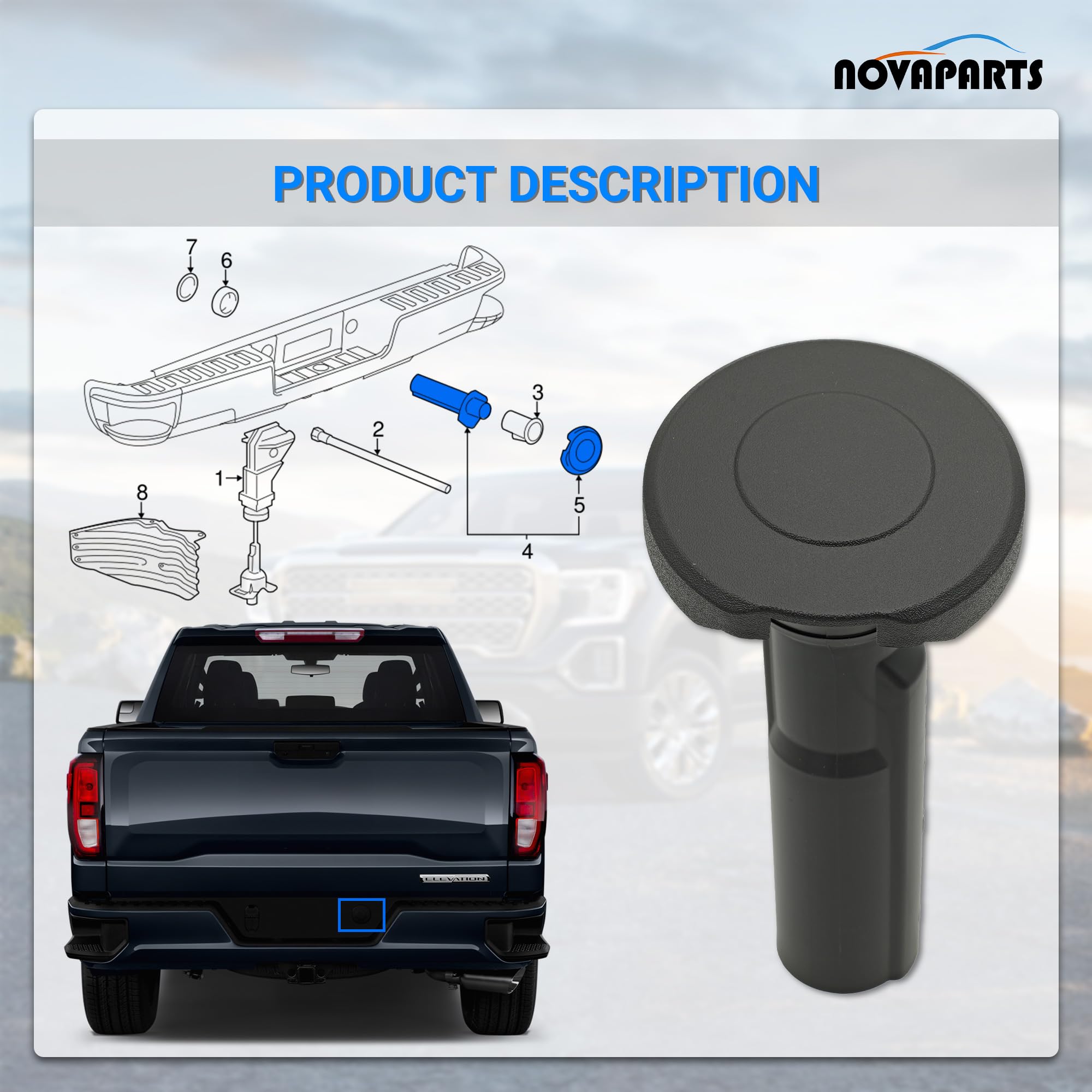 NOVAPARTS weather protection seal keeps the spare-tire lock area dry.