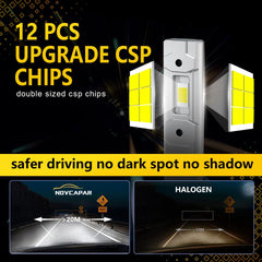NOVCAPAR H1 LED bulbs plug-and-play installation for quick upgrade