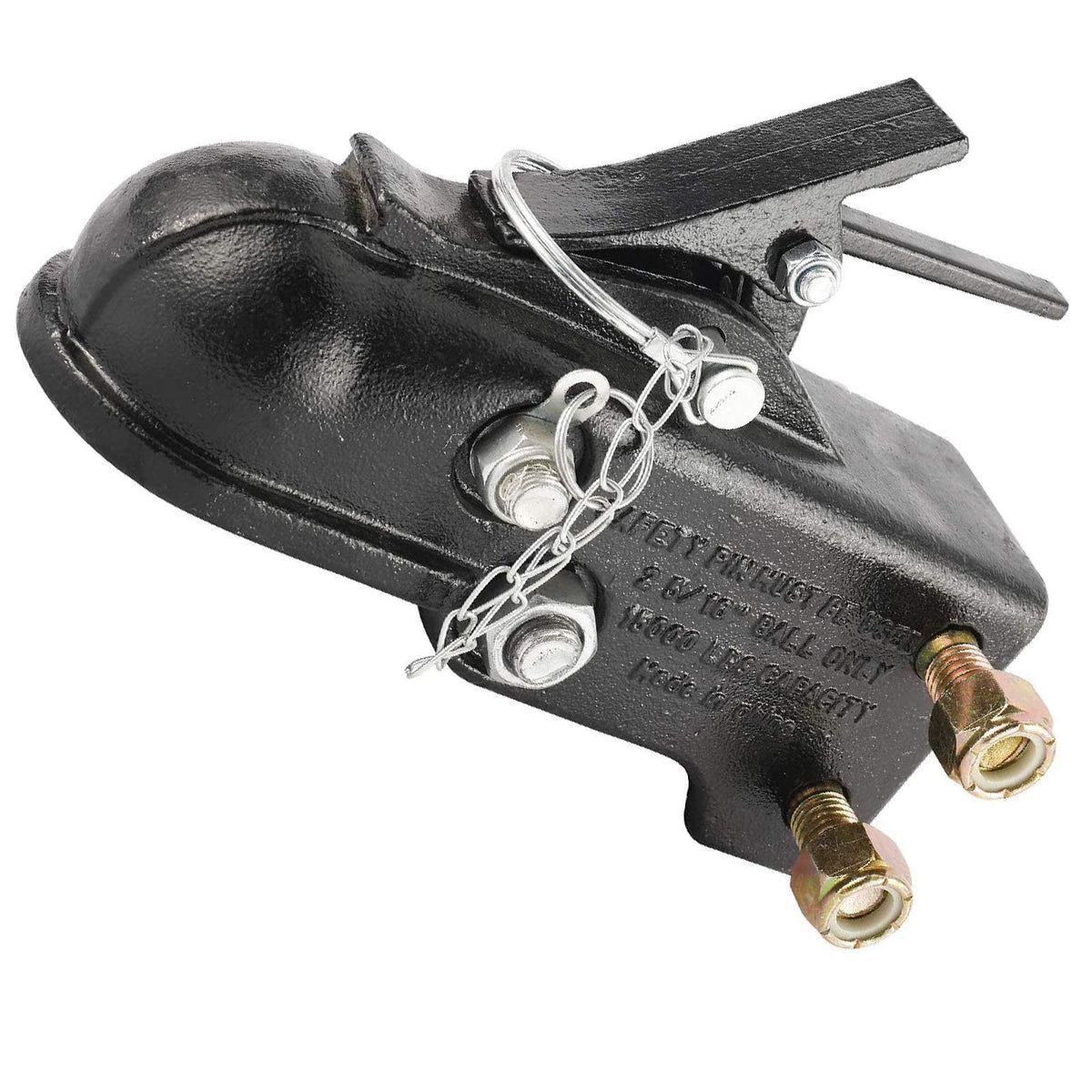 NovelBee 2-5/16 inch ball coupler on channel mount for secure towing.